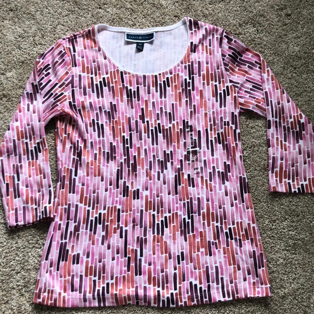 Karen Scott 3/4 sleeve shirt